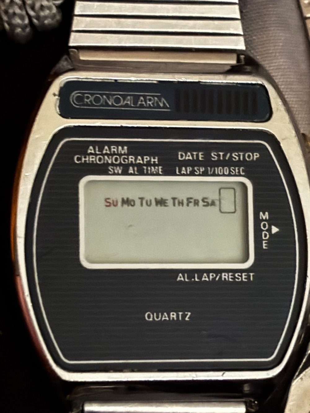 Vintage Digital Quartz Watch - Silver/Black